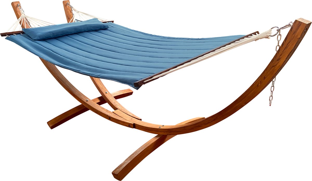 AXI Hawaii Hangmat set - Blauwe hangmat met FSC houten frame - max. 250 kg - voor 2 personen (8720365060885)