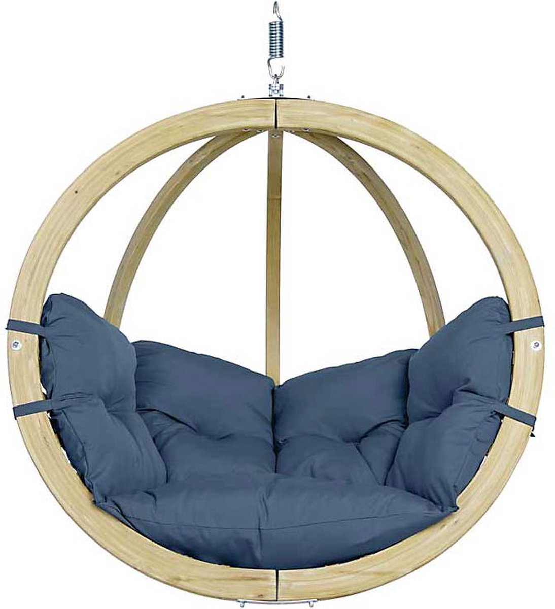 Amazonas Globo Chair Hangstoel Brisa Blue - 1 Persoons - Hout - Weerbestendige kussens (7439606715798)