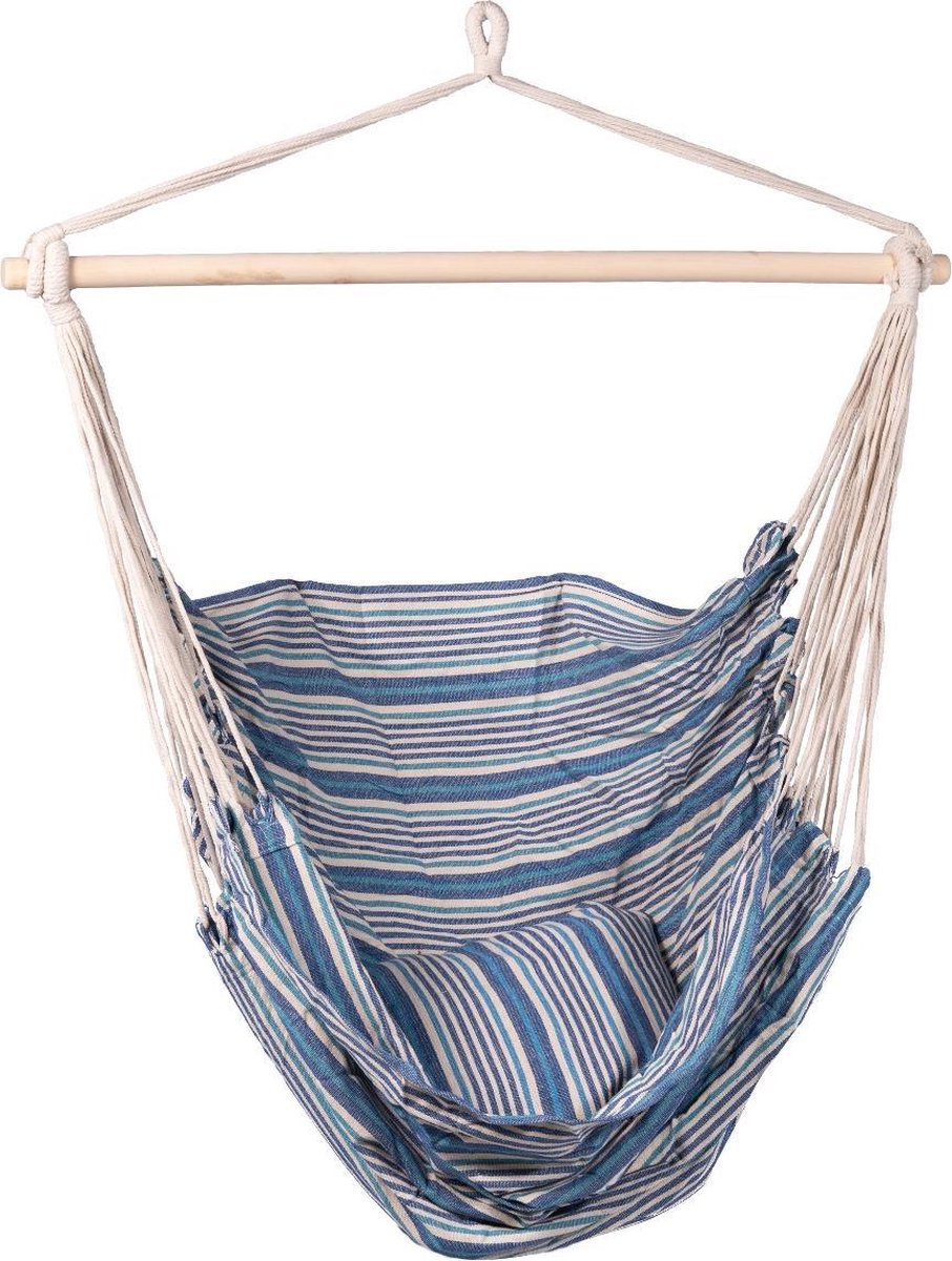 Hangstoel Eénpersoons 'Rustic' Single - Veelkleurig - 120 KG - Opbergtas incl. - 123 Hammock (8719925915857)