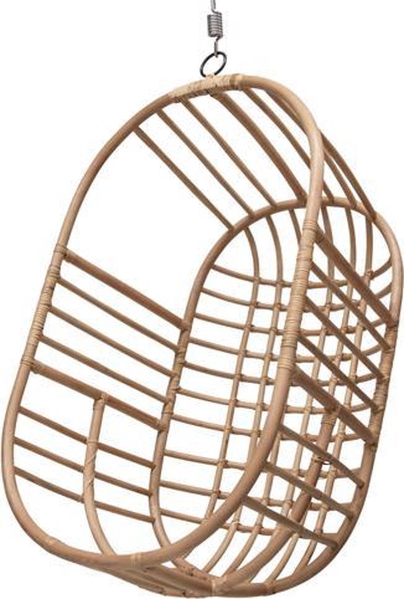 Hangstoelen - hangstoel The Natural donker rotan - draagkracht 200 kilo - geschikt voor lange mensen - natuurlijk rotan - grote hangstoel - hangstoel voor binnen (7423601669668)