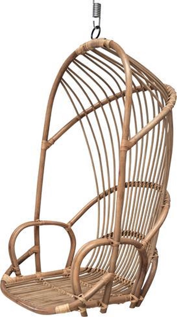 Hangstoelen - hangstoel The Vintage donker rotan - ergonomisch - draagkracht 200 kg - geschikt voor lange mensen - natuurlijk rotan - gebruik binnenshuis (7423610020078)