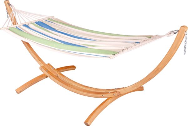 La Siesta CHILLOUNGE® Green Bay - 1-persoons hangmat met frame van FSC ™ -gecertificeerd lariks (4025122942782)