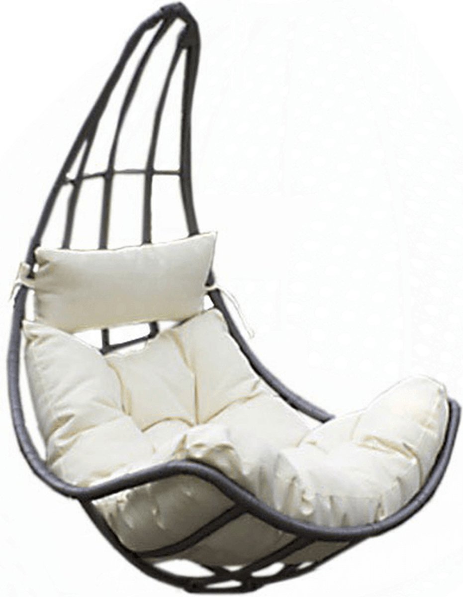 Mand hangstoel Polyrattan CAMA - Met kussens + ketting (4058166011862)