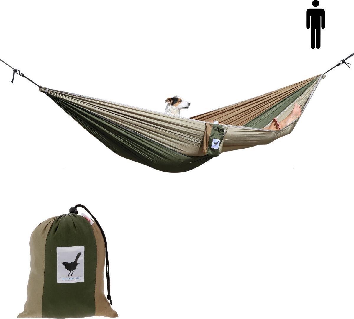 (Reis)Hangmat - 1 Persoon - Parachutestof - Camouflage (8718719970102)