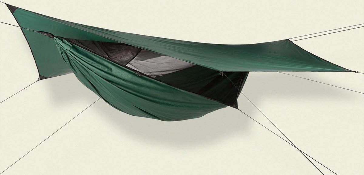 Hennessy Hammock - Safari Deluxe Zip XXL - Hangmat - Forest Green - Polyester - Ritssluiting (0832667454441)