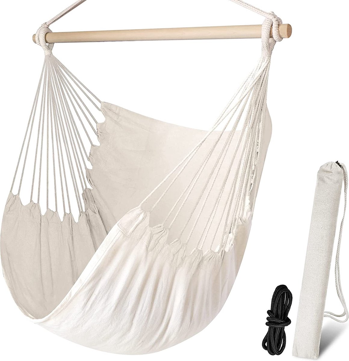 Hangstoel - hammock stoel - binnen en buiten - hangnestje - luxe hangstoel (8720837084425)