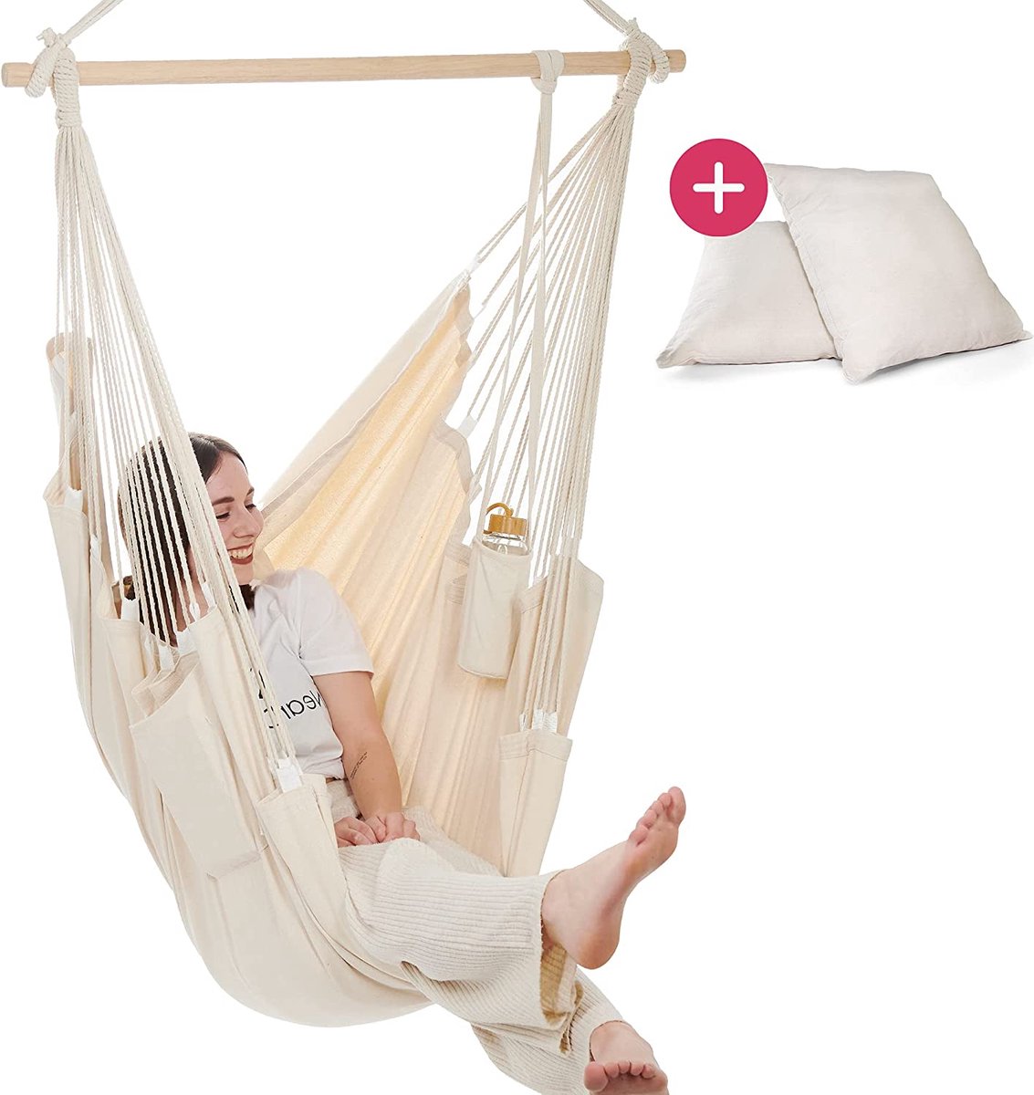 Hangstoel - hammock stoel - binnen en buiten - hangnestje - luxe hangstoel (8720837084470)