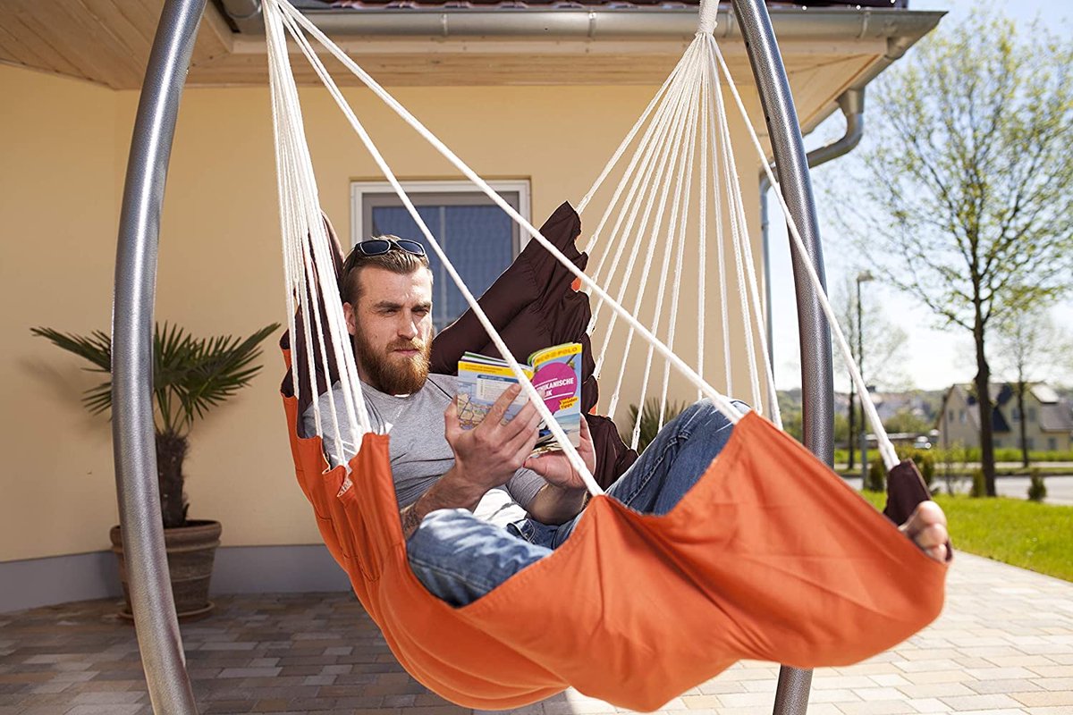 Hangstoel - hammock stoel - binnen en buiten - hangnestje - luxe hangstoel (8720837084500)