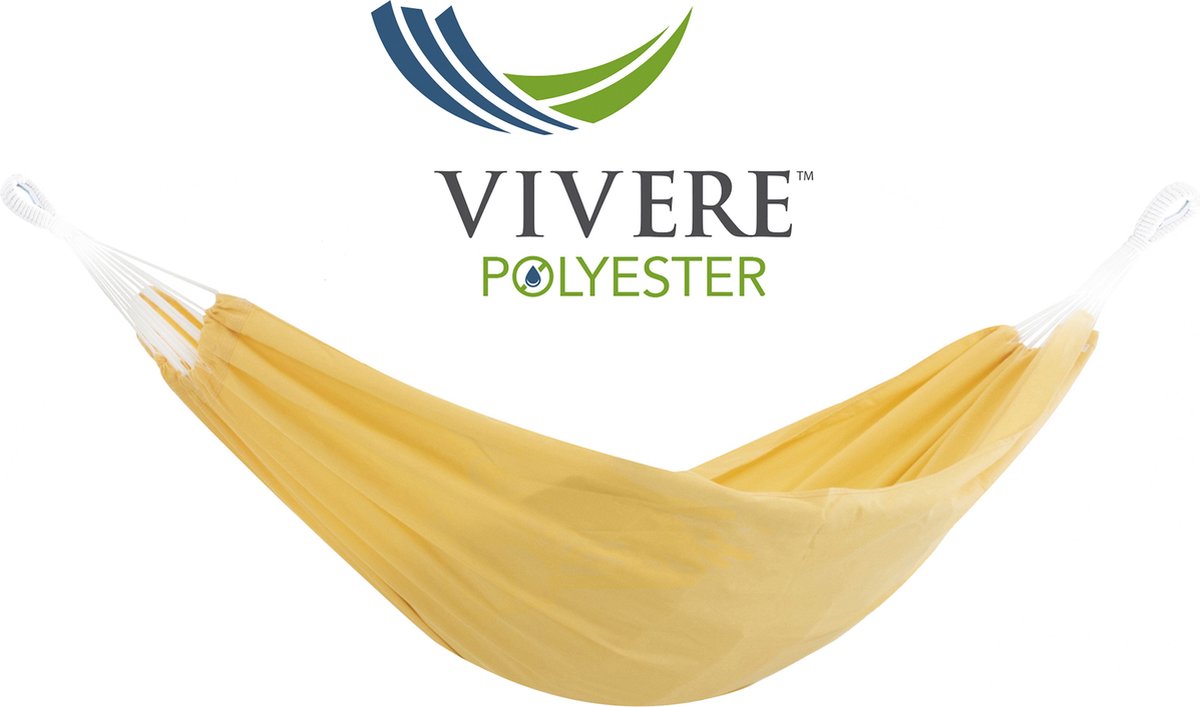 Vivere Polyester hangmat met standaard - Yellow (0713799004424)