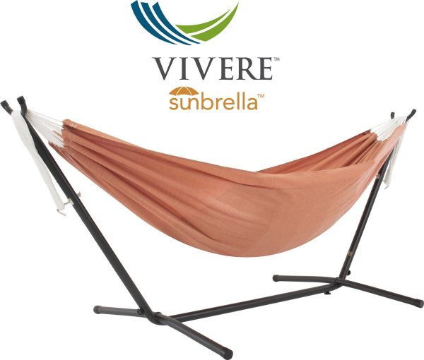 Vivere Sunbrella® Hangmat met Standaard - Coral (0713799004554)