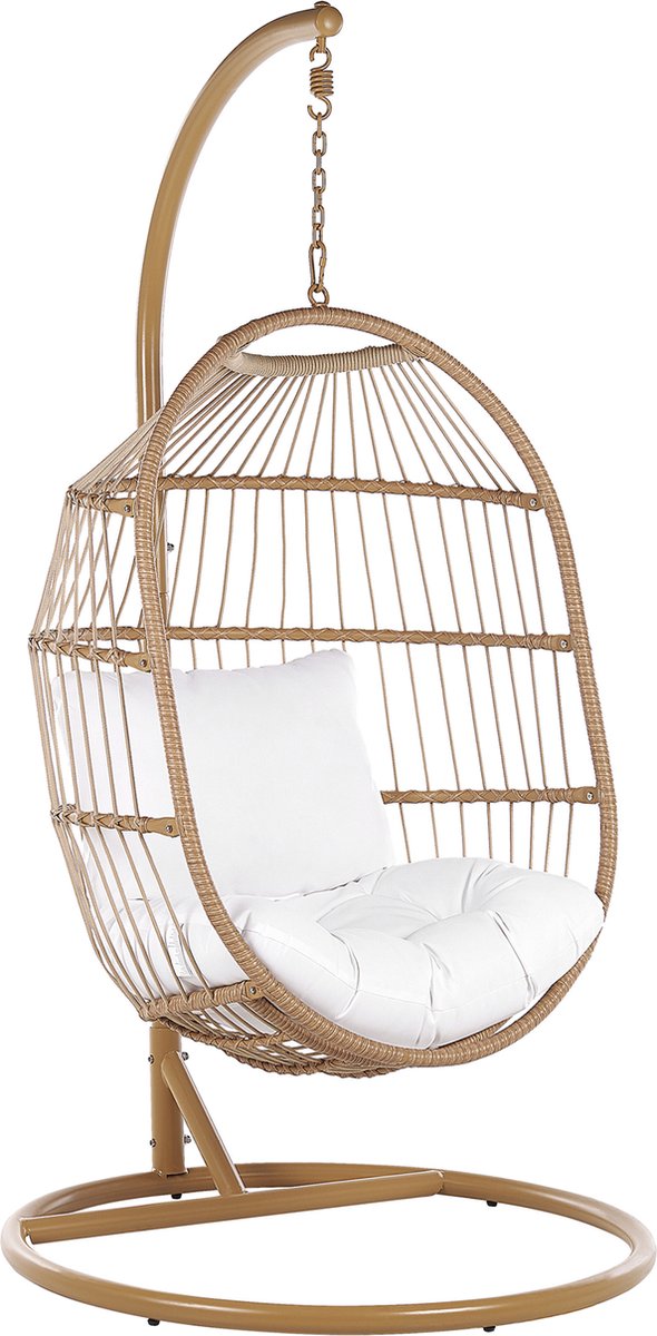 Beliani ALBA - Hangstoel - Beige - PE rotan (4251682260503)