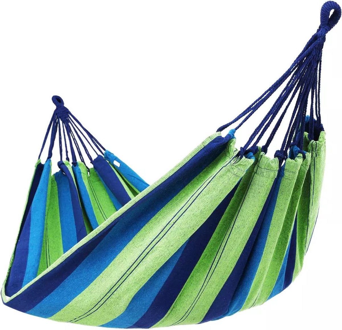 In And OutdoorMatch Hangmat Simona Savannah - Wasbaar - 210x150cm - UV-bestendig - Blauw/Groen - Tot 300kg (8721085048436)