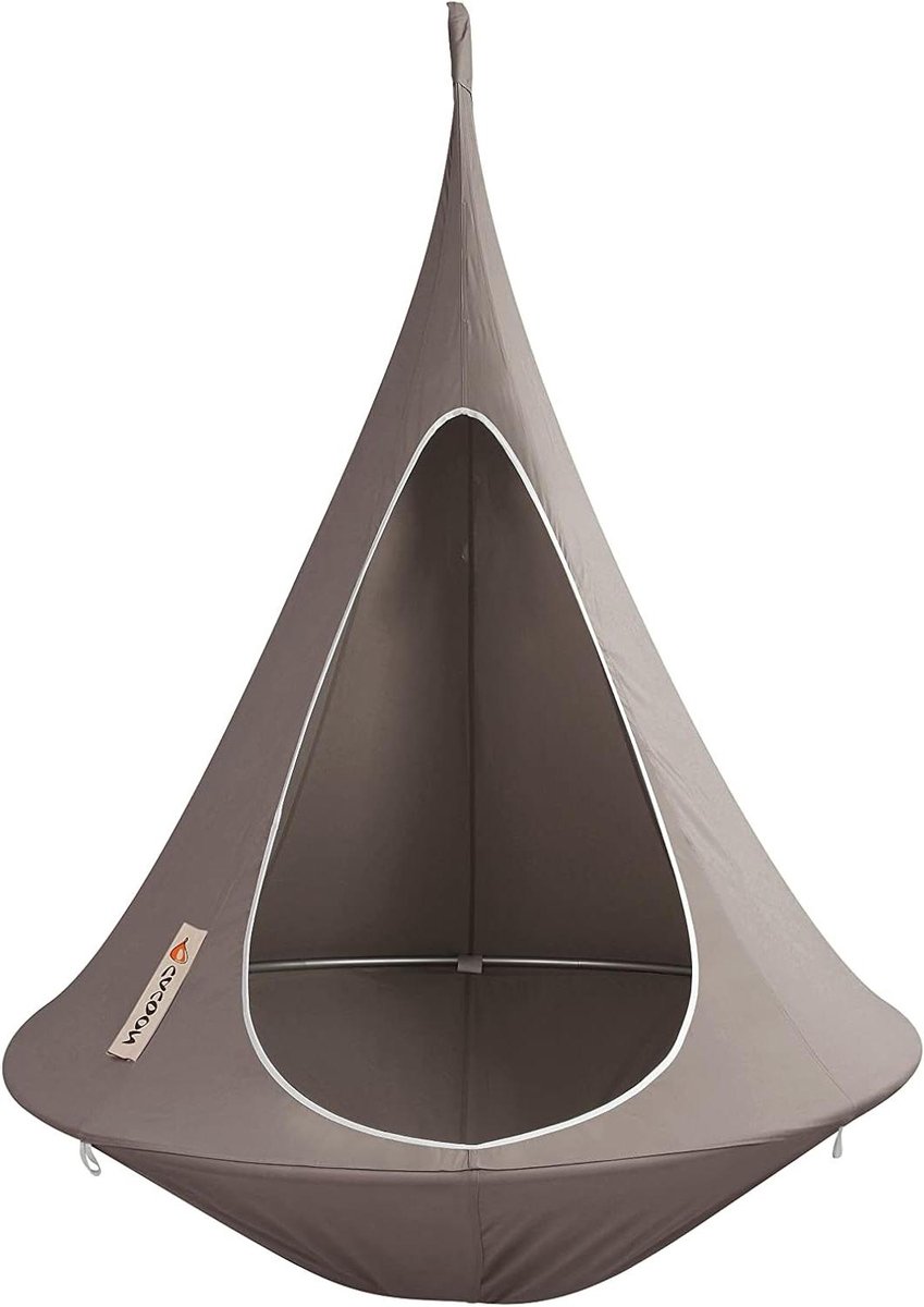 Hangstoel cocoon Cacoon Bebo binnen-buiten hangstoel taupe voor in de tuin hangstoel cocoon (6150832734704)