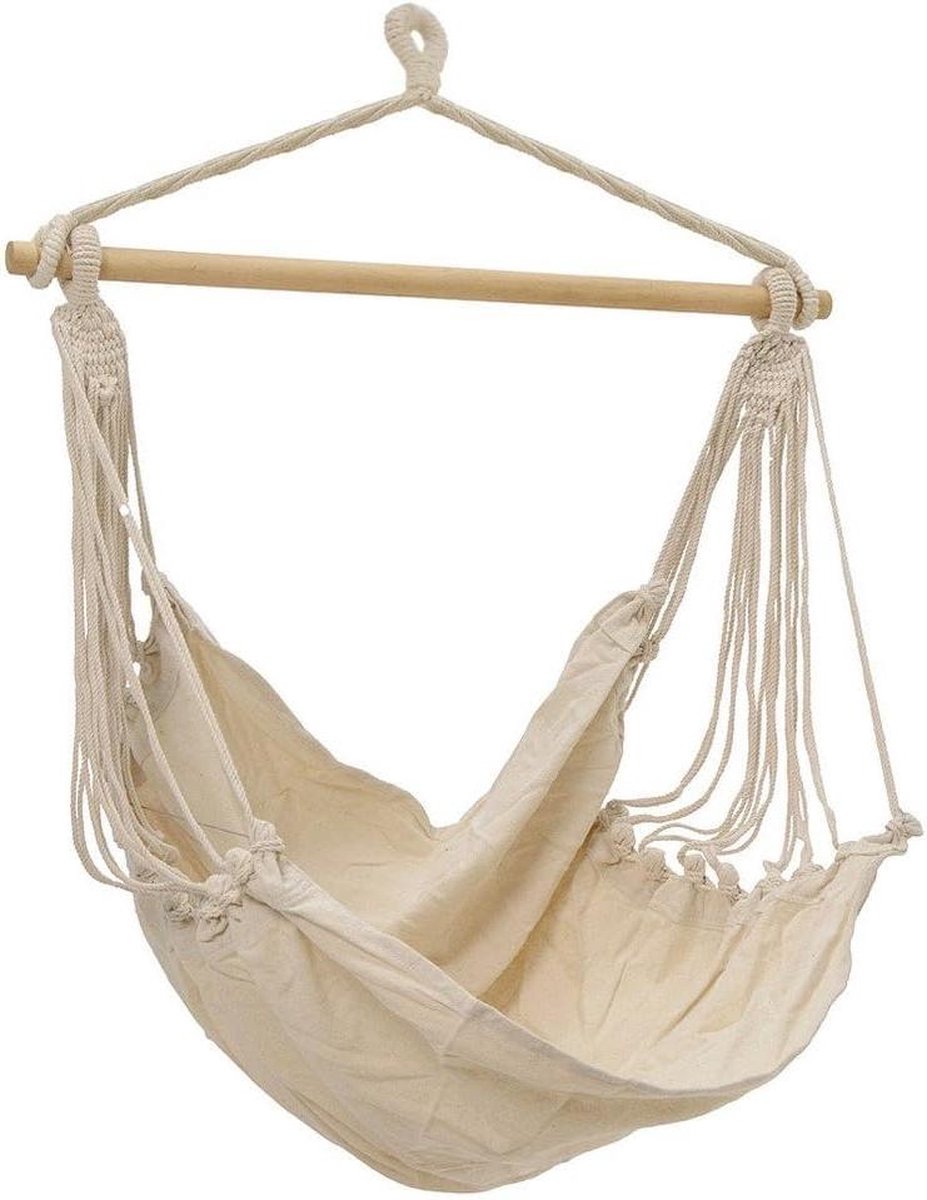 Hangstoel cocoon Klassieke hangstoel hangschommel beige - 100x128cm hangstoel cocoon (6150832762738)