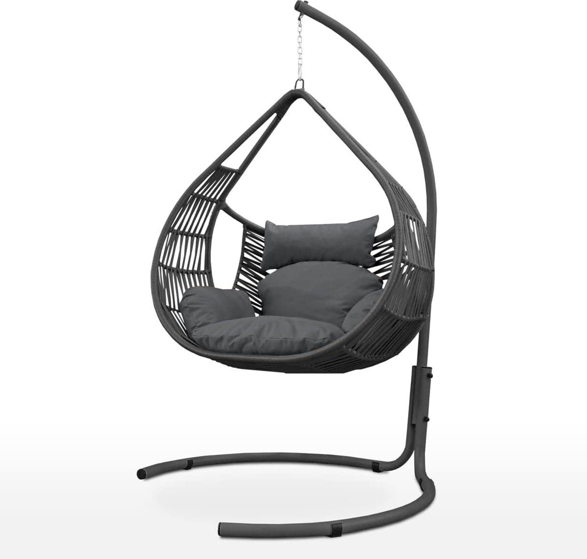 Hangstoel cocoon van stof - selfdraging kinderstoel - binnen en buiten - grijs capri hangstoel cocoon (6150832765708)