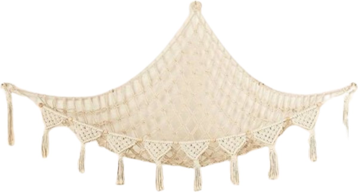 Nivard Knuffel Net - Hangmat - Speelgoed - Opbergsysteem - Hangmat Voor Knuffels - Creme (8721065086441)