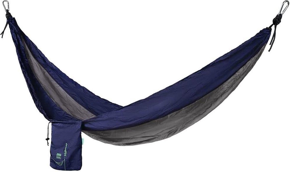 Outdoor hangmat van ultralichte parachutezijde - inclusief karabijnhaken en touwen - draagkracht tot 200 kg - ideaal voor reizen - ca. 90 cm x 230 cm (8785300393817)