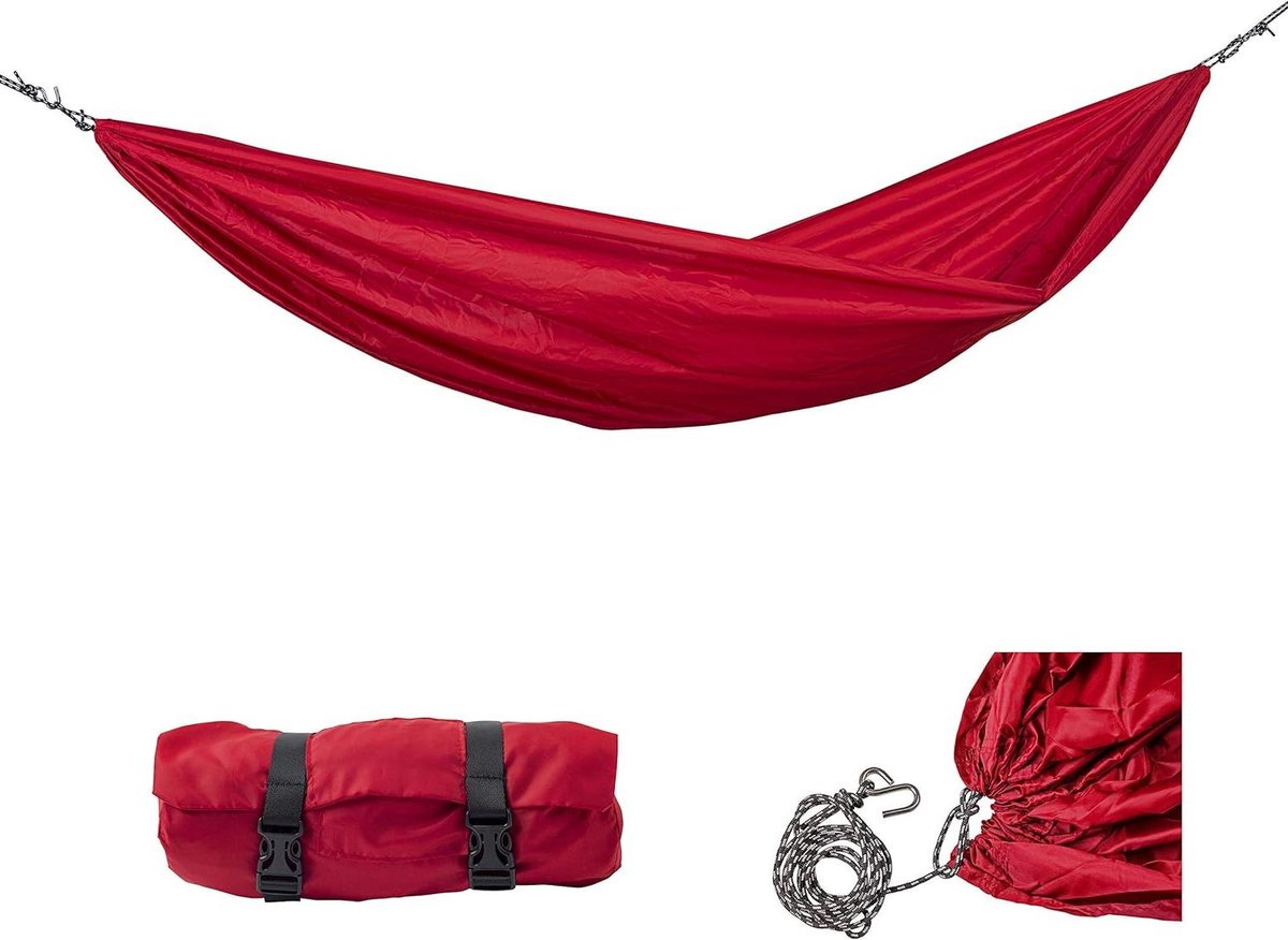 Ultra-Light Travel Set Mars - grote lichte hangmat - incl. touw en haak - 450 g - 275 x 140 cm - pakmaat 215 x 75 cm - tot 120 kg (8785301187095)