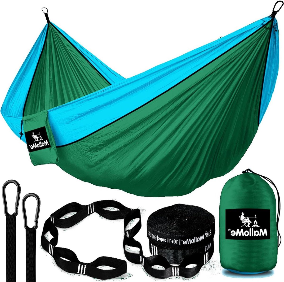 Ultralichte reis hangmat - 2 karabijnhaken tuin camping hammock - tweezitsbank hammock/hamaca - berg camper accessoires (8785301183905)