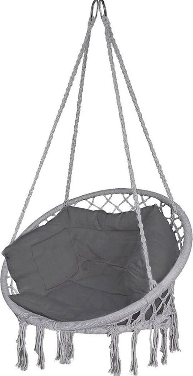 Hangstoel Cocoon - Egg Hangstoel - Hang Stoel Met Standaard - Egg Chair Inclusief Kussens - Voor Binnen Of Buiten - Hangstoelen - Gewicht tot 120 Kg (6151128626666)