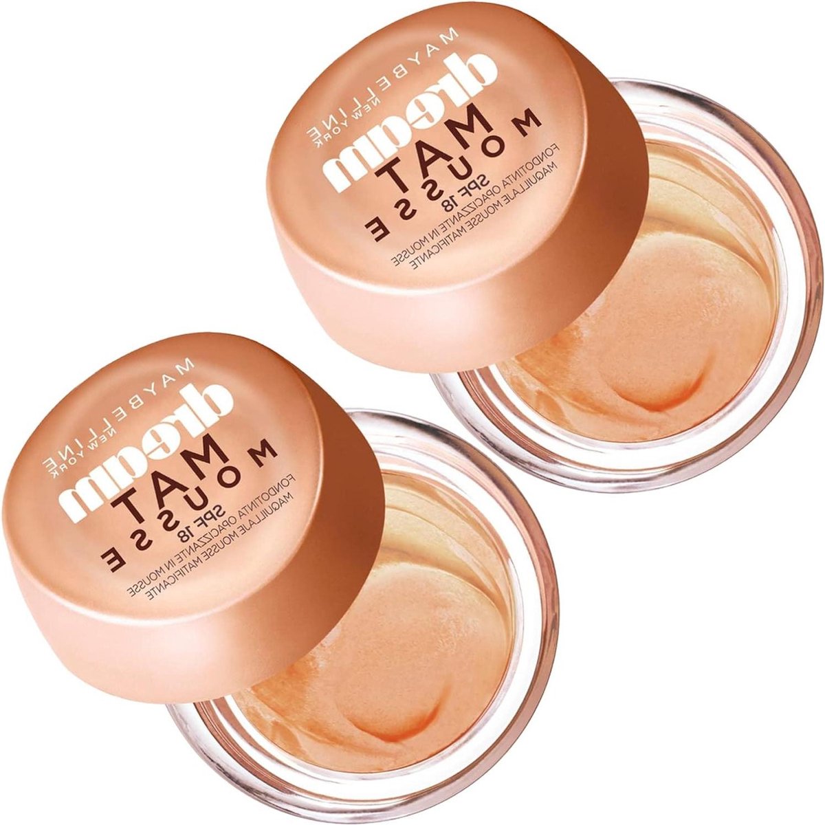 New York Dream Mat Mousse SPF 18 Matterende en ademende foundation T Zone Color 40 Fawn voor gecombineerde of vette huid - 2 Cosmetica - Complete dekking - Langdurige formule hangmat (9502419534530)