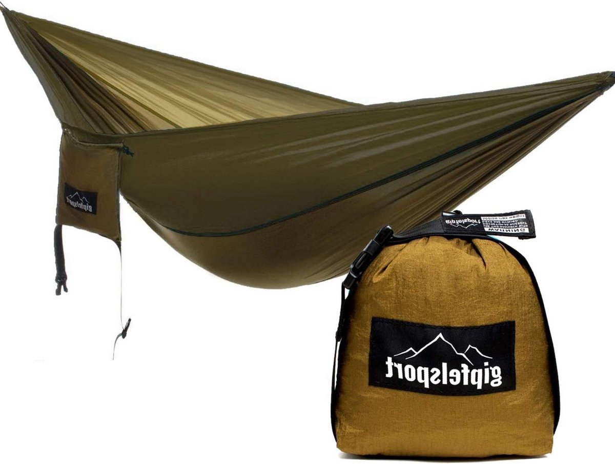 Ultralichte hangmat met olijf riemen voor outdoor gebruik hangmat 2 person (6152809185175)