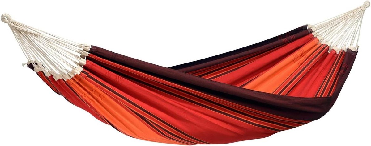 XXL Comfort hangmat Terracotta handgemaakt in Brazilië - 250cm x 175cm - tot 200kg - lavakleuren hangmat (9508682753555)