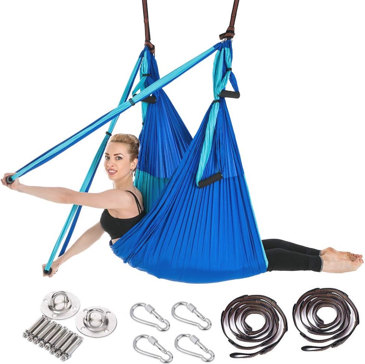 Aerial Yoga Hangmat Swing met Draagtas en Verlengriemen - Verbeter Flexibiliteit en Ontspanning (6152701383358)