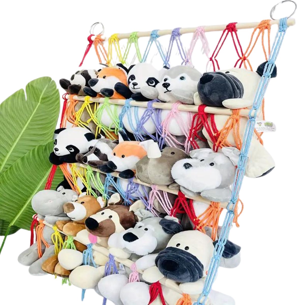 Livano Knuffel Net - Hangmat - Speelgoed - Opbergsysteem - Hangmat Voor Knuffels - Organizer - Gemengde Kleuren (8721248036393)