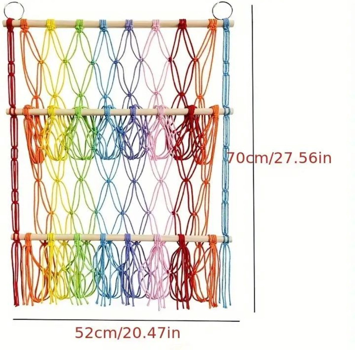 Livano Knuffel Net - Hangmat - Speelgoed - Opbergsysteem - Hangmat Voor Knuffels - Organizer - Gemengde Kleuren - Drie Lagen (8721248036416)