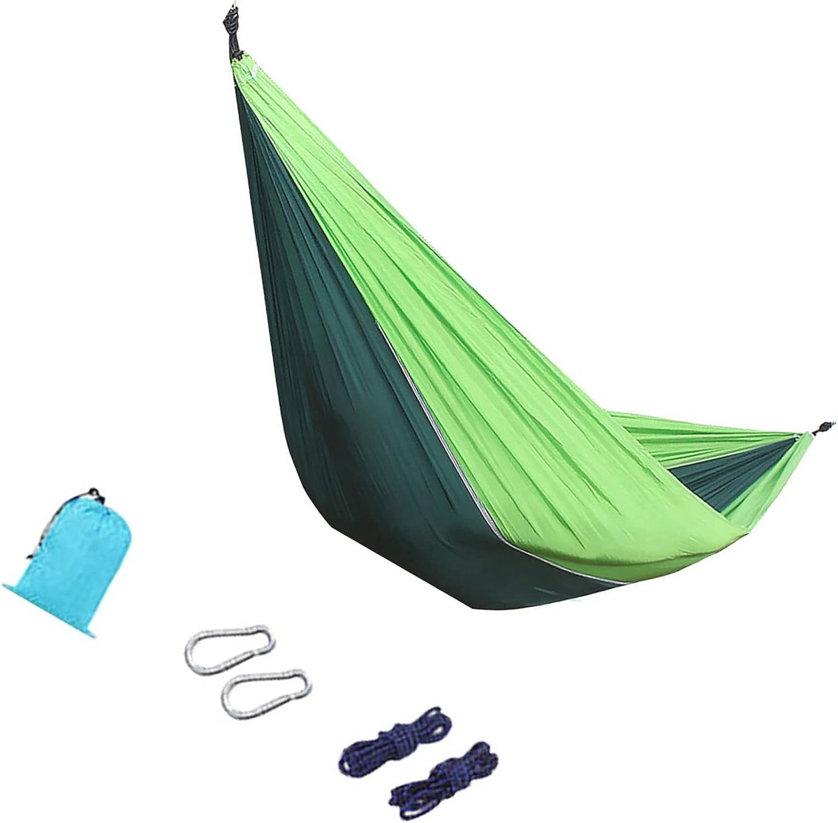 Ultralichte Hangmat voor Reizen en Kamperen - Sneldrogend Parachute Nylon, 270 x 140 cm, Belastbaar tot 300 kg (6152701396341)