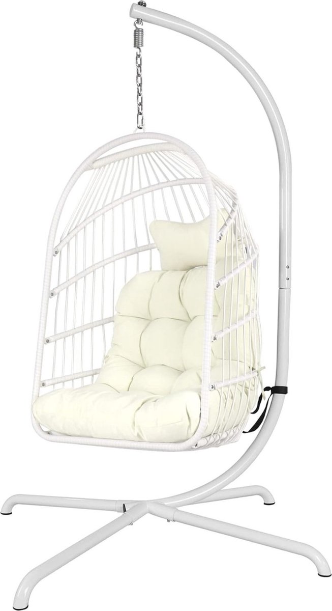 ApexArte® Egg Hangstoel met Standaard - Chair Buiten - tot 150kg (6150719645666)