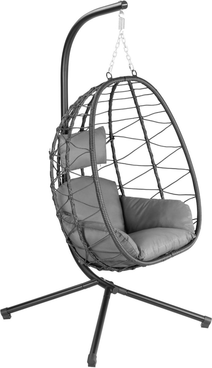 ApexArte® Egg Hangstoel met Standaard - Chair Buiten - tot 150kg (6150719646656)