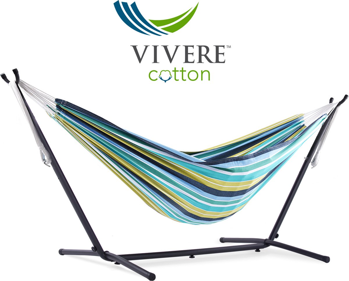 Vivere Dubbele Hangmat met Standaard - Cayo Reef (7137990019422)